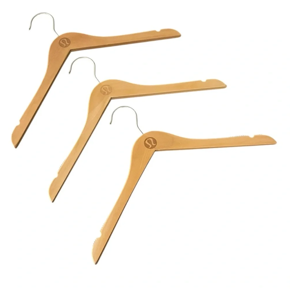 Lululemon Wooden Clothing Hangers (set of 3)